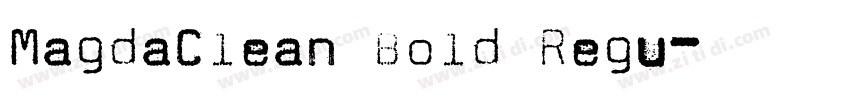 MagdaClean Bold Regu字体转换